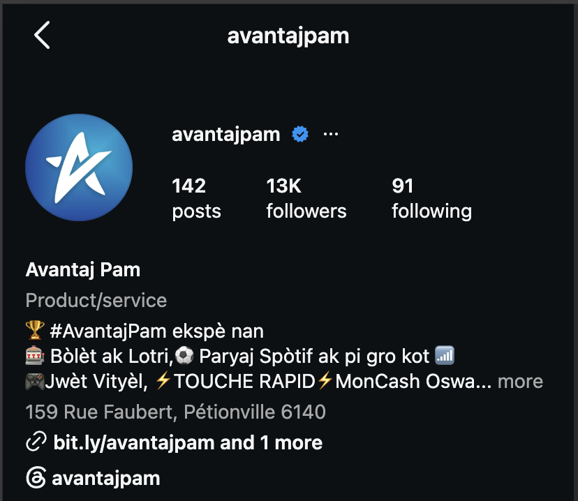 Avantaj Pam Instagram official social media preview
